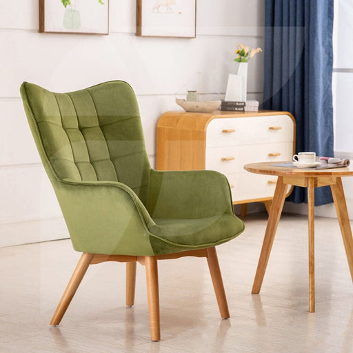 Kayla Army Green Velvet Armchair Chairs supplier 175 