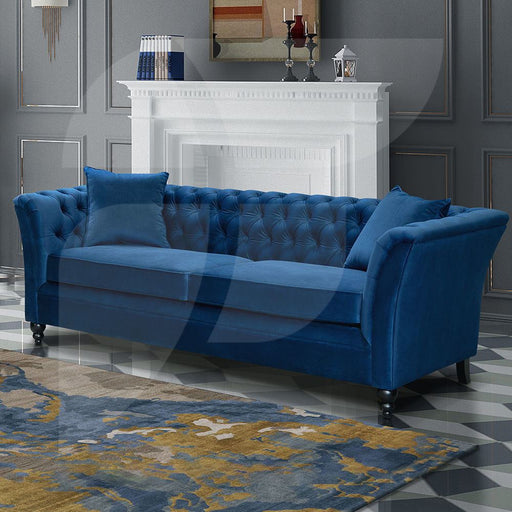 Mosella Velvet Royal Blue 3 Seater Sofa Sofas supplier 175 