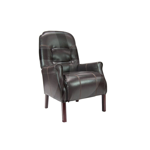 Barna Chocolate Faux Leather Armchair Chairs supplier 175 