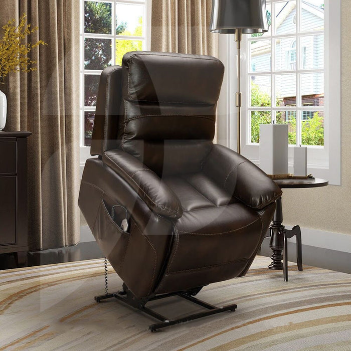 Arianna Brown Full Leather Lift & Rise Chair Arm Chairs, Recliners & Sleeper Chairs supplier 175 