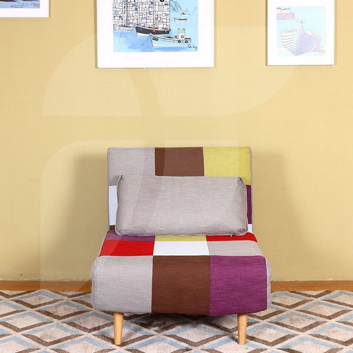Kendal Multi Colour Stripe Linen Single Sofa Bed Chairs supplier 175 