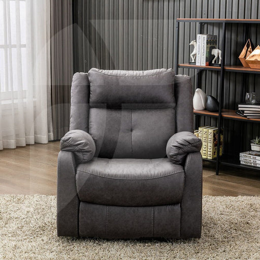 Casey Grey Faux Suede Reclining Chair Arm Chairs, Recliners & Sleeper Chairs supplier 175 
