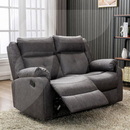 Casey Grey Faux Suede 2 Seater Reclining Sofa Sofas supplier 175 