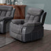 Merrion Two Tone Fabric Slate Faux Leather Recliner Arm Chairs, Recliners & Sleeper Chairs supplier 175 