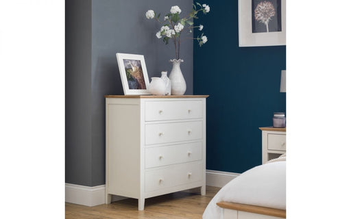 Salerno 2-Tone 4 Drawer Chest Chest of Drawers Julian Bowen V2 