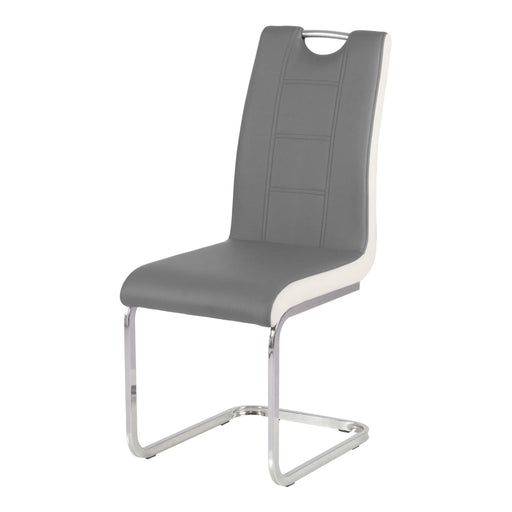Rimini Chair Dark Grey PU Dining Chair Gannon 