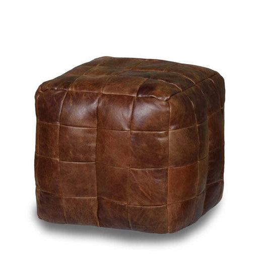 Bean Bag Cube in Brown Cerato Leather Chair Supplier 172 