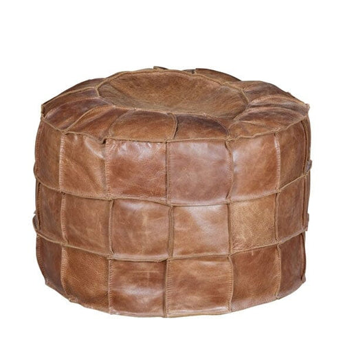 Bean Bag Drum in Brown Cerato Leather Chair Supplier 172 