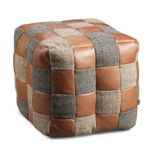 Bean Bag Harris Tweed & Brown Leather Patchwork Chair Supplier 172 