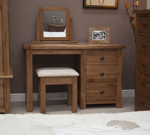 Rustic Oak Dressing Table and Stool Dressing Table GBH 