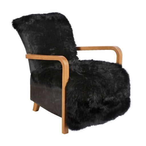 Shaun Baa Baa Chair - Lambs Wool + leather Black Armchair Supplier 172 