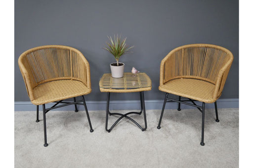 Rattan Table & Two Chairs Dining Set Sup170 