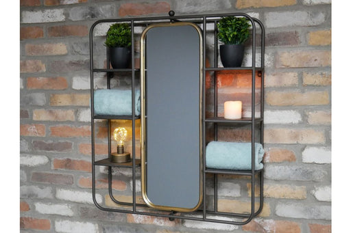 Wall Unit With Mirror Wall Rack Sup170 