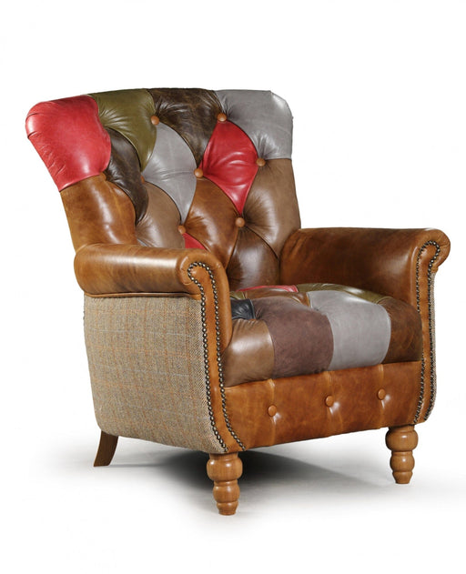 Alderley Leather Patchwork Chair Arm Chairs Supplier 172 