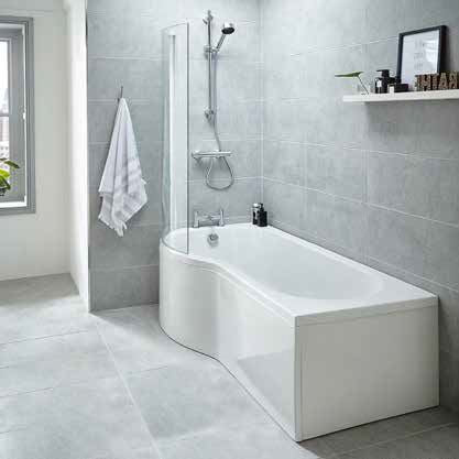 Apollo 1500mm P Shaped Bath Only LH Supplier 141 