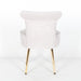 Grey Stool / Bedroom Chair With Gold Legs Dressing Stool Maison Repro 
