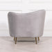 Grey Velvet Armchair With Cushion Armchair Maison Repro 