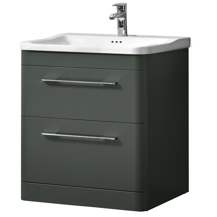 Lucca 600mm Floor-standing Unit and Basin - Anthracite Home Centre Direct 