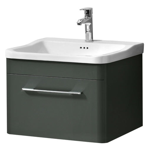 Lucca 600mm Wall-Hung Unit and Basin - Anthracite Home Centre Direct 