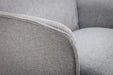 Aria Recliner & Stool With Chrome Base - Grey Linen Recliner Chairs Julian Bowen V2 