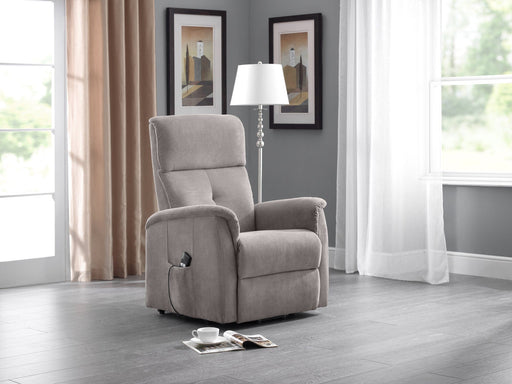 Ava Rise And Recline Chair Taupe Fabric Fabric Chairs Julian Bowen V2 
