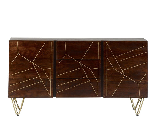 Dark Gold Extra Large Sideboard 3 Drawers and 2 Doors Dark Gold IHv2 