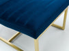 Bellagio Velvet Chair - Blue & Gold Accent Chair Julian Bowen V2 
