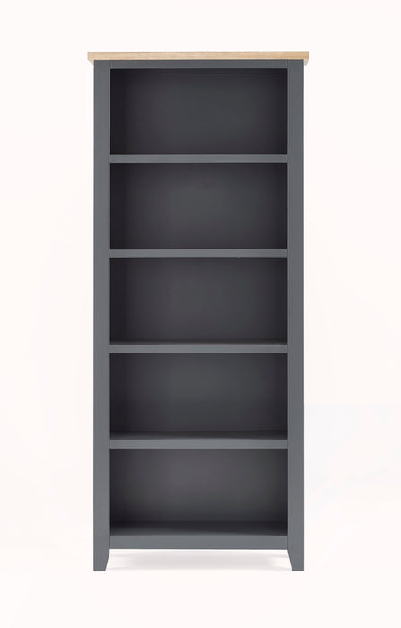 Bordeaux Tall Bookcase Dark Grey Bookcase Julian Bowen V2 