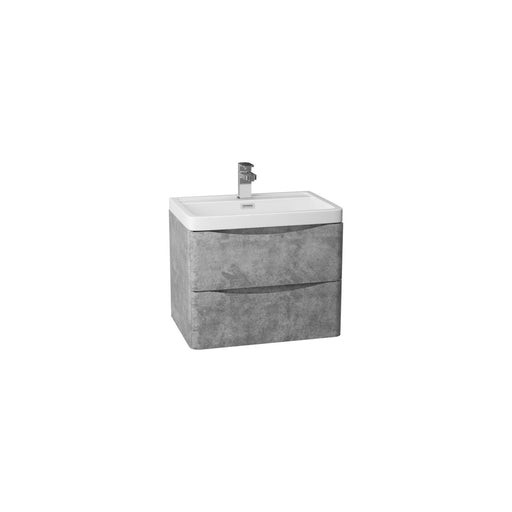 Bali Concrete 600mm Wall Mounted Cabinet & Ceramic Basin Bathroom Furniture Vendor 116 