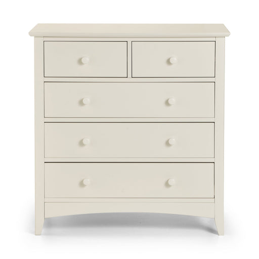 Cameo 3+2 Drawer Chest - Stone White Chest of Drawers Julian Bowen V2 