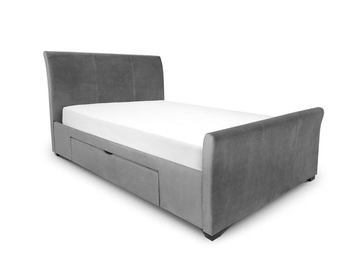 Capri 135Cm Bed Frame In Dark Grey Velvet Bed Frames Julian Bowen V2 
