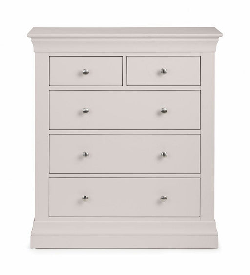 Clermont 3+2 Drawer Chest - Light Grey Chest of Drawers Julian Bowen V2 