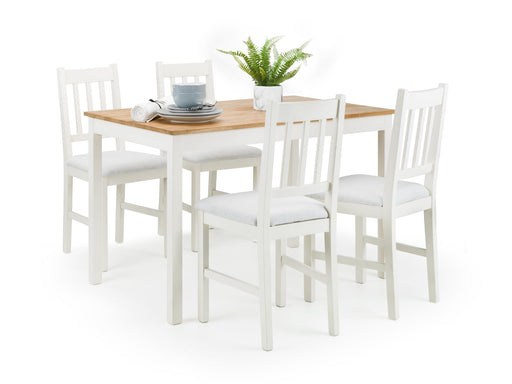 Coxmoor Rectangular Dining Table - White & Oak Dining Tables Julian Bowen V2 