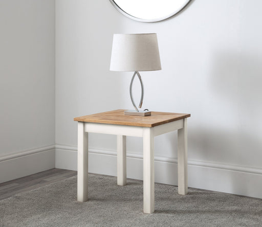 Coxmoor Lamp Table - White & Oak Side Table Julian Bowen V2 