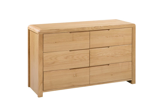 Curve 6 Drawer Wide Chest Chest of Drawers Julian Bowen V2 