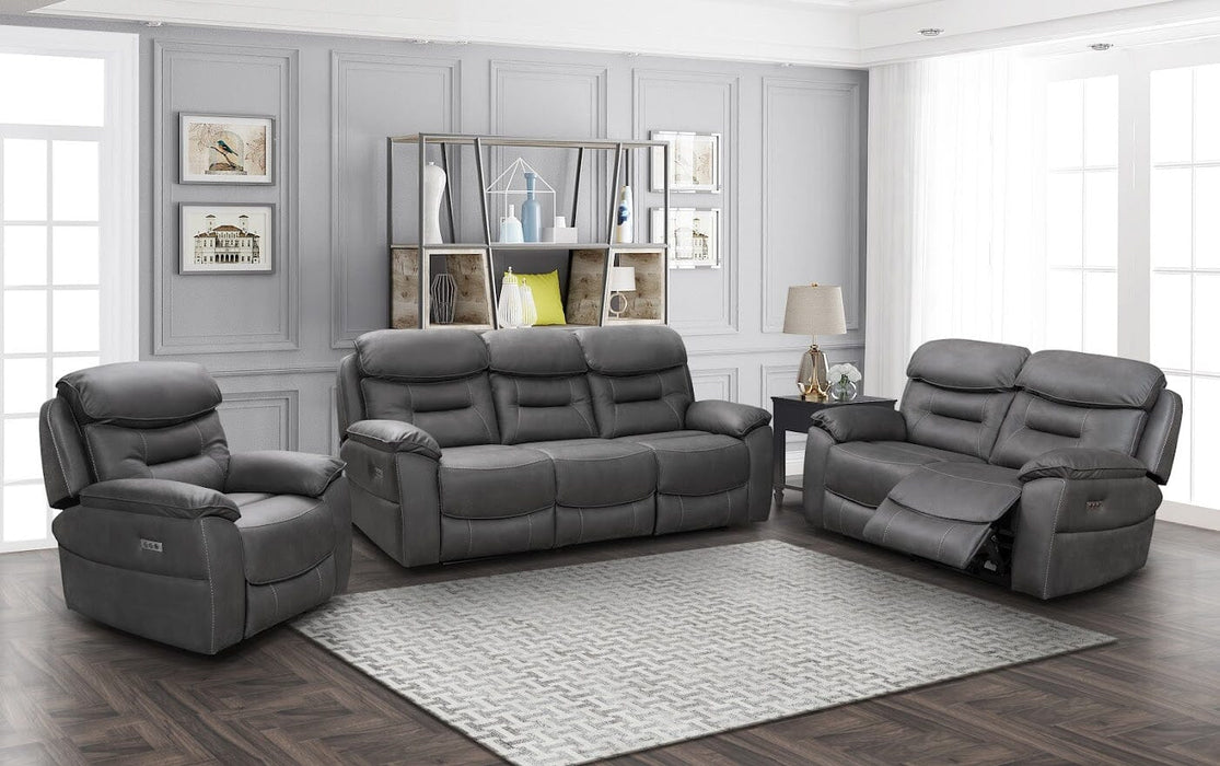 Leroy Fabric Electric 3 Seater Recliner - Grey supplier 175 