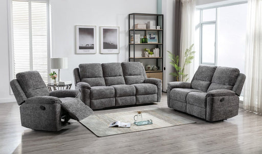 Dante Slate Chenille 3 Seater Reclining Sofa Sofas supplier 175 