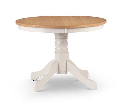 Davenport Oak/Elephant Grey Round Pedestal Table Dining Tables Julian Bowen V2 