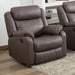 Erica Brown Faux Suede Reclining Chair Arm Chairs, Recliners & Sleeper Chairs supplier 175 