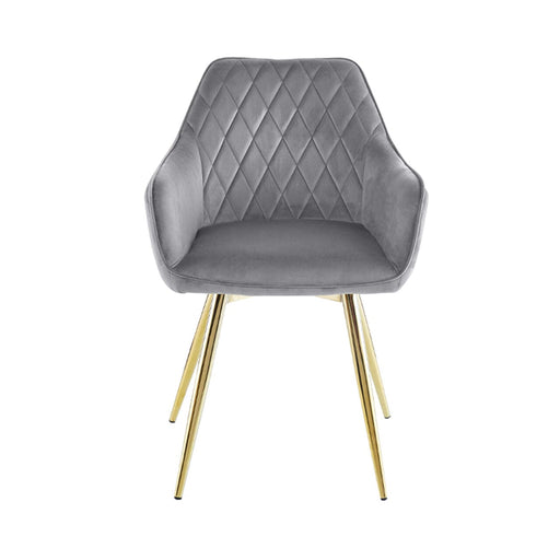Quinn Grey With Gold Legs Dining Chair Dining Chairs CIMC 