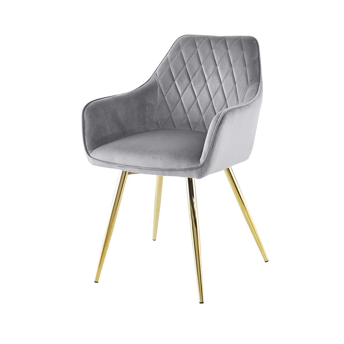 Quinn Grey With Gold Legs Dining Chair Dining Chairs CIMC 
