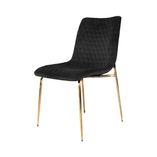 Zula Dining Chair Black with Gold Legs Dining Chairs CIMC 