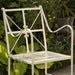 Iron Frame Off White / Cream Distressed Garden Dining Chair Dining Chairs Maison Repro 