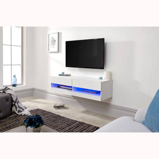 Galicia 120cm Wall Tv Unit With LED White TV Unit GW 