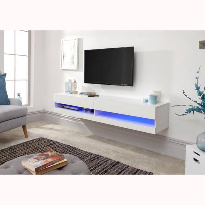 Galicia 150cm Wall Tv Unit With LED White TV Unit GW 