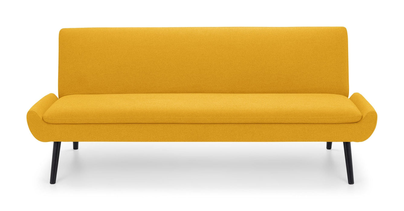 Gaudi Curled Base Sofabed - Mustard Sofa beds Julian Bowen V2 
