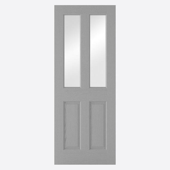 Grey Moulded Glazed 2 Panel Door-2L Internal Doors Home Centre Direct 
