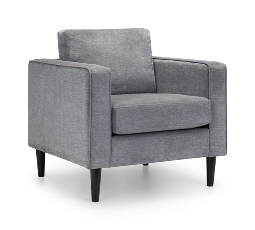 Hayward Chair - Dark Grey Chenille Fabric Armchair Julian Bowen V2 