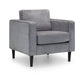 Hayward Chair - Dark Grey Chenille Fabric Armchair Julian Bowen V2 