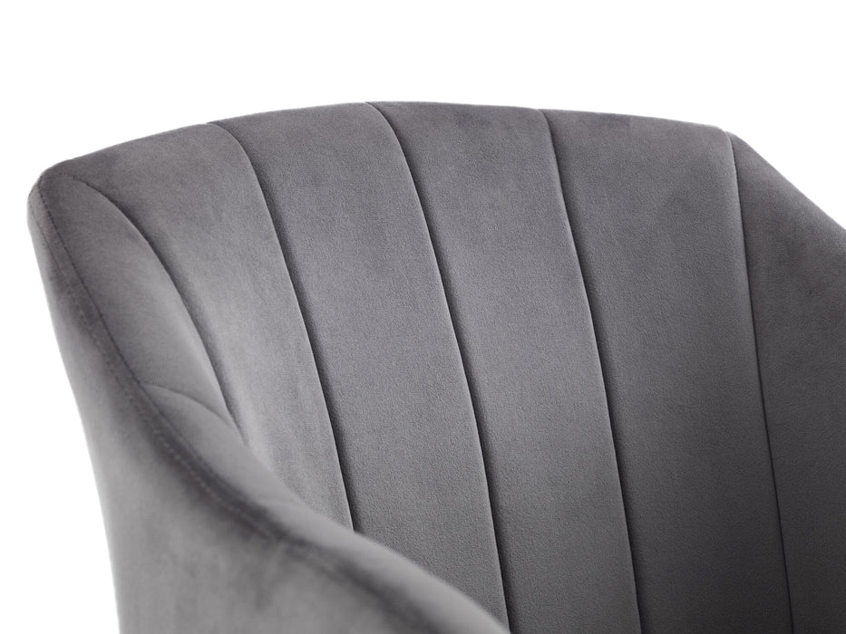 Hobart Scalloped Chair - Grey Armchair Julian Bowen V2 